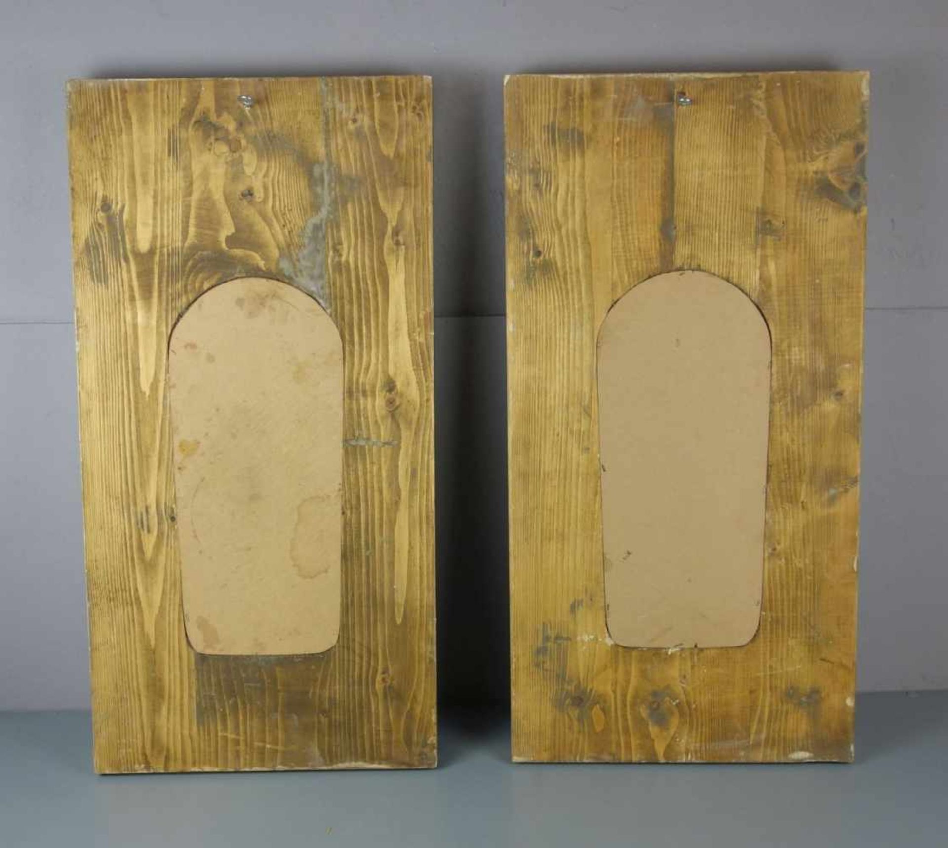 PAAR SPIEGEL / WANDSPIEGEL in historisierender Formensprache / pair of mirrors, Holz, geschnitzt und - Image 6 of 6