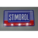 EMAILLESCHILD / BLECHSCHILD / WERBESCHILD "Stimorol Chewing Gum" / advertising sheet.