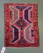 TEPPICH / carpet, Anatolien (Türkei) / Yastik, wohl 19. Jh.. Kleiner Teppich mit stark