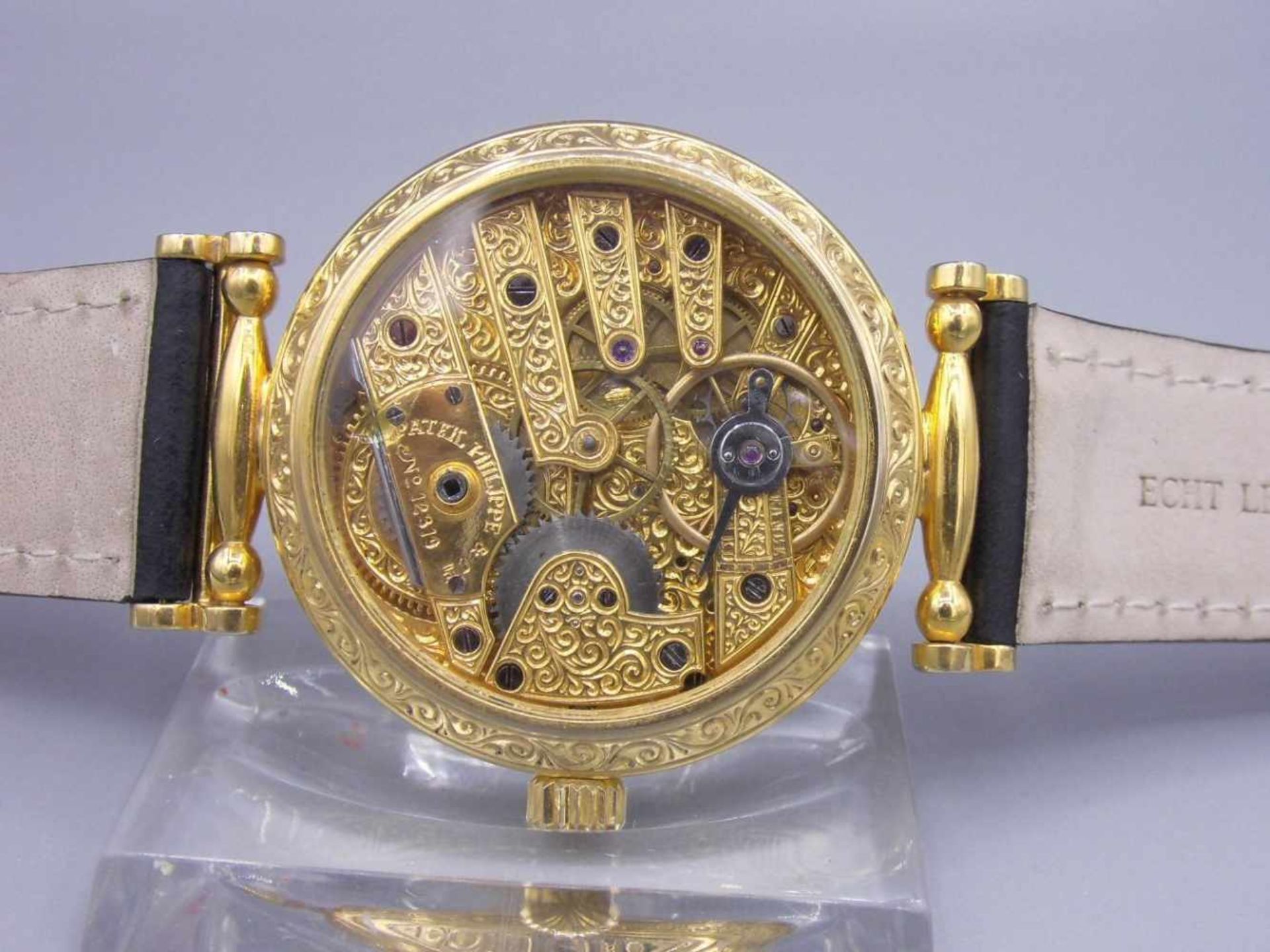 PATEK PHILIPPE ARMBANDUHR / MARIAGE / wristwatch, vergoldet, auf dem Zifferblatt bezeichnet "Patek - Image 5 of 5