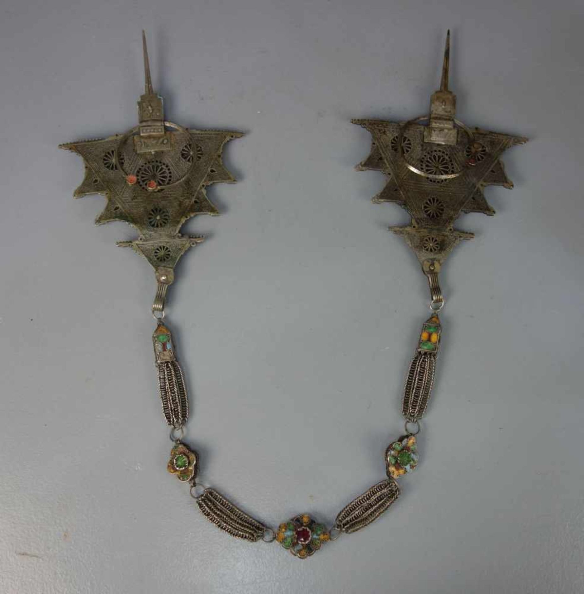 BERBER-SCHMUCK: PRACHTFIBELN / oriental jewellery, Taliouline / Qurzazata, Marokko, Silber und - Image 2 of 2