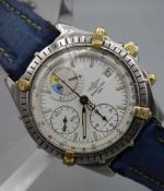 BREITLING "CHRONOMAT YACHTING" ARMBANDUHR / wristwatch, Automatik, Schweiz. Stahlgehäuse mit