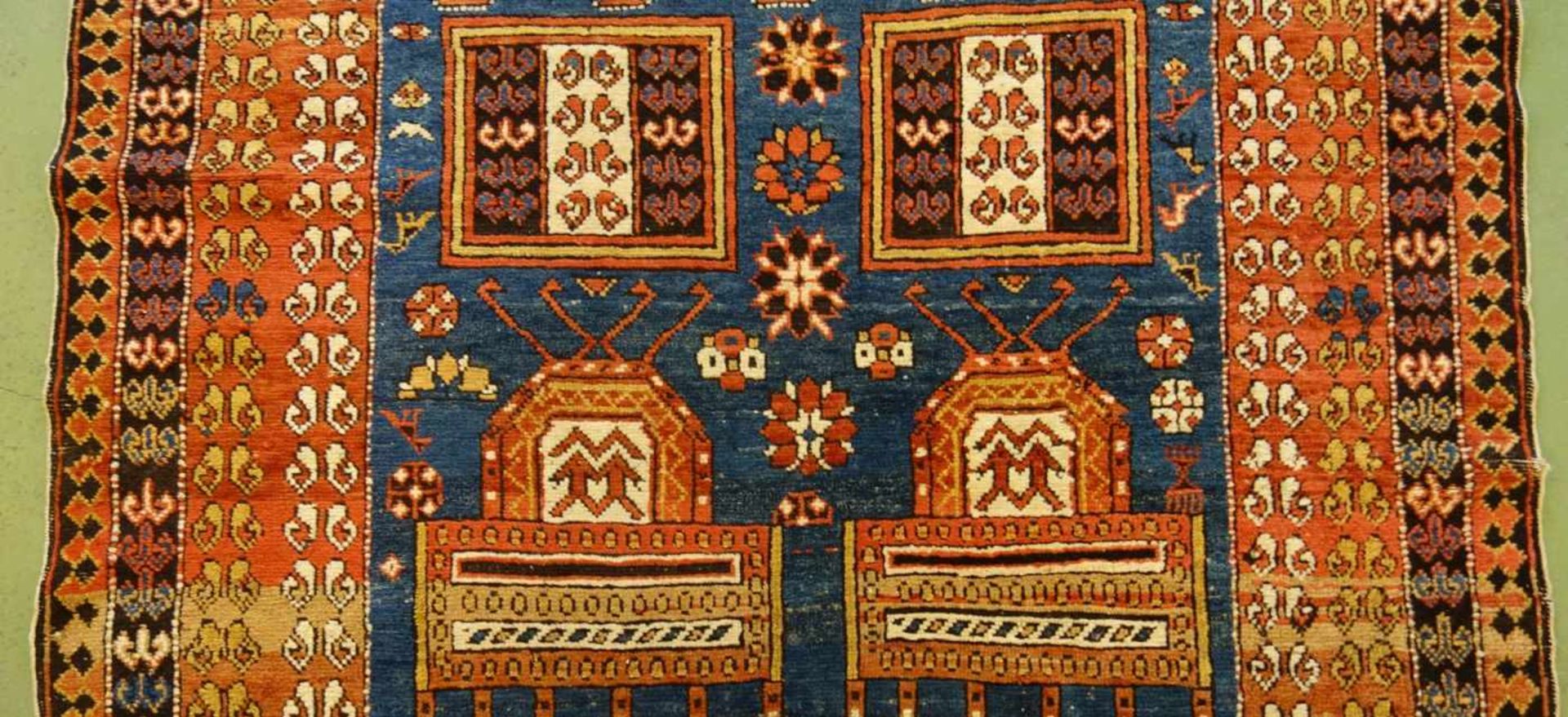 SCHIRWAN SAF / SCHIRWAN-TAKHTE / TACHTE-SCHIRWAN / FAMILIENGEBETSTEPPICH / praying rug, wohl 2. H. - Bild 21 aus 21