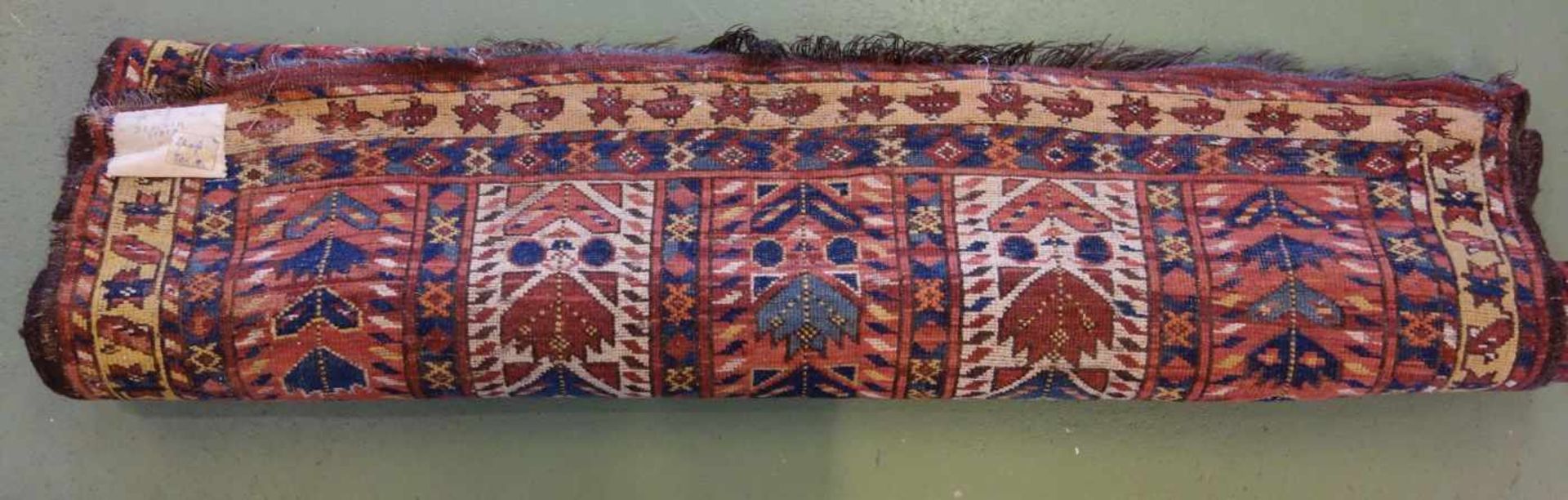 SCHMALER BESCHIR GEBETSTEPPICH / prayer rug, wohl 2. H. 19. Jh., Turkmenistan / Ersari-Beschir ( - Image 17 of 24