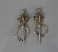BERBER-SCHMUCK: FIBELPAAR / oriental jewellery, Marokko, Silber (22 g). Zwei kleine Fibeln mit