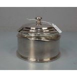 KOMPOTTIERE / MARMELADENTOPF / DECKELDOSE / HONIGTOPF / plated jam pot, 2. H. 20. Jh., Glas und