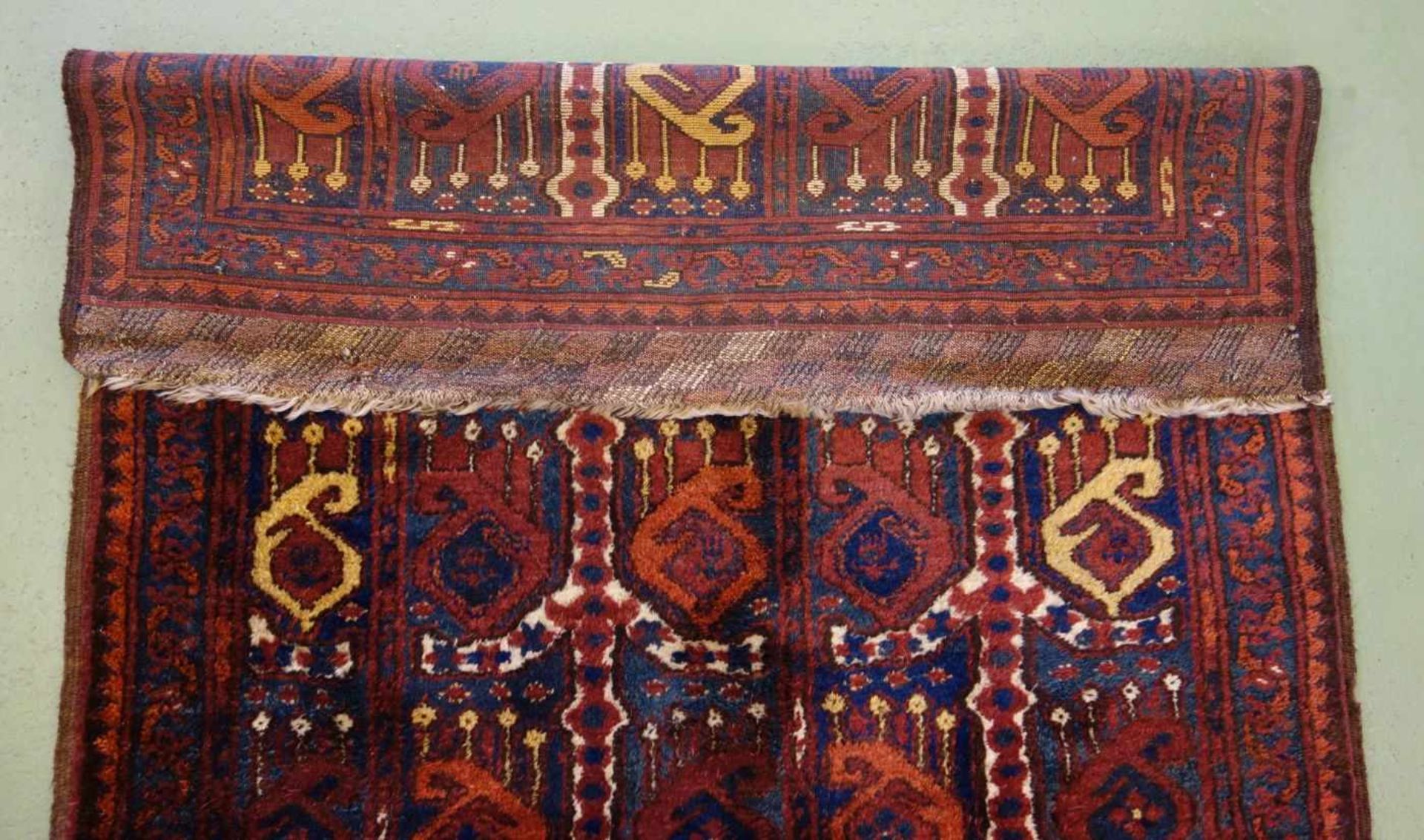 BESCHIR (ERSARI BESCHIR) / KLEINER TEPPICH / carpet / Zentralasien oder Südturkestan, wahrscheinlich - Image 15 of 15