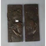 MUCHA, ALFONS (1860-1939), Bronzereliefs / Bronzeplaketten: "La Primavere" (Die Schlüsselblume)
