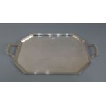 VERSILBERTES TABLETT / plated tray, versilbertes Metall, Manufaktur J. B. Chatterly & Sons Ltd.,