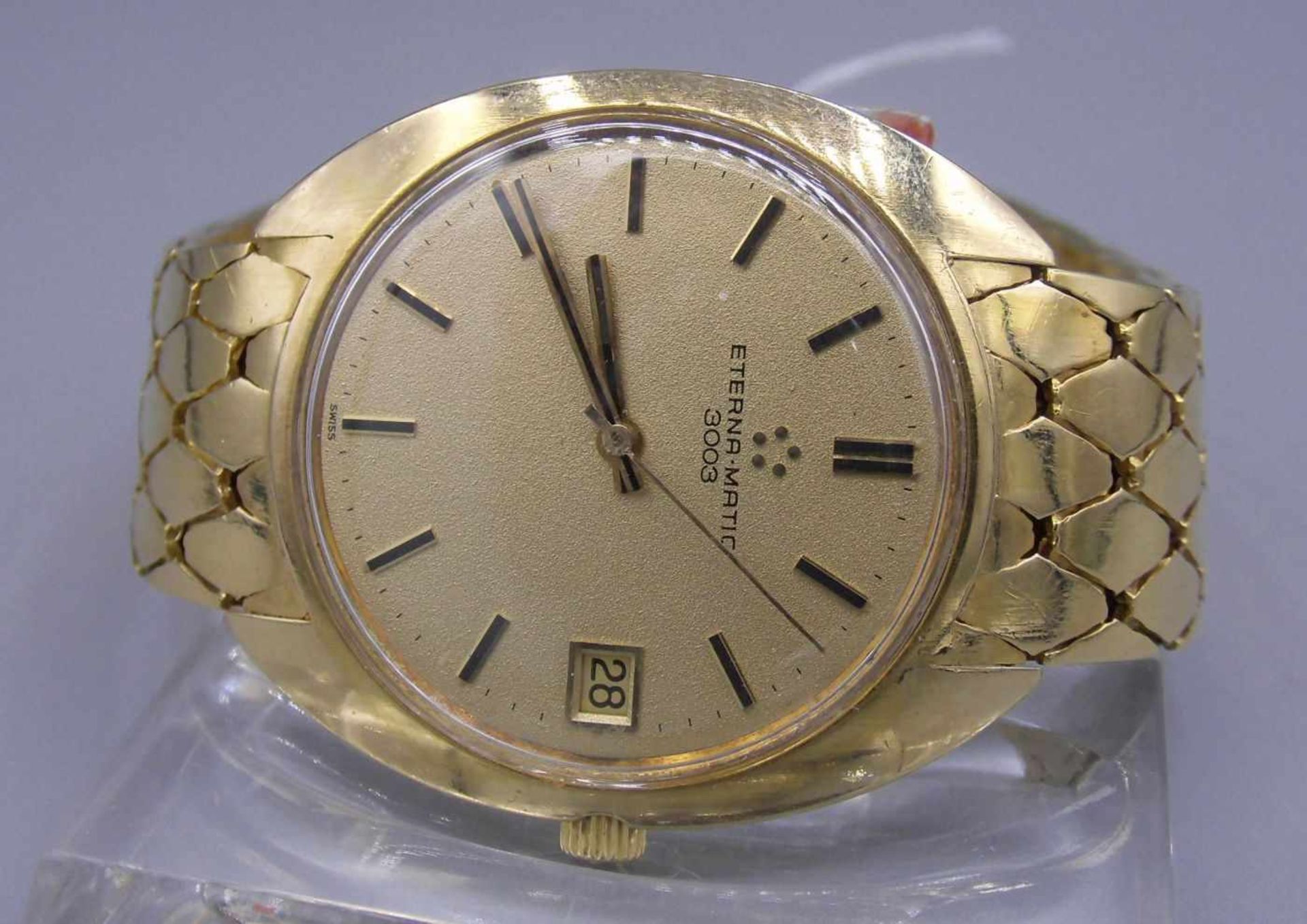 ETERNA HERRENARMBANDUHR "Eterna Matic 3003 Schweiz" / wristwatch, 1960er / 1970er Jahre,