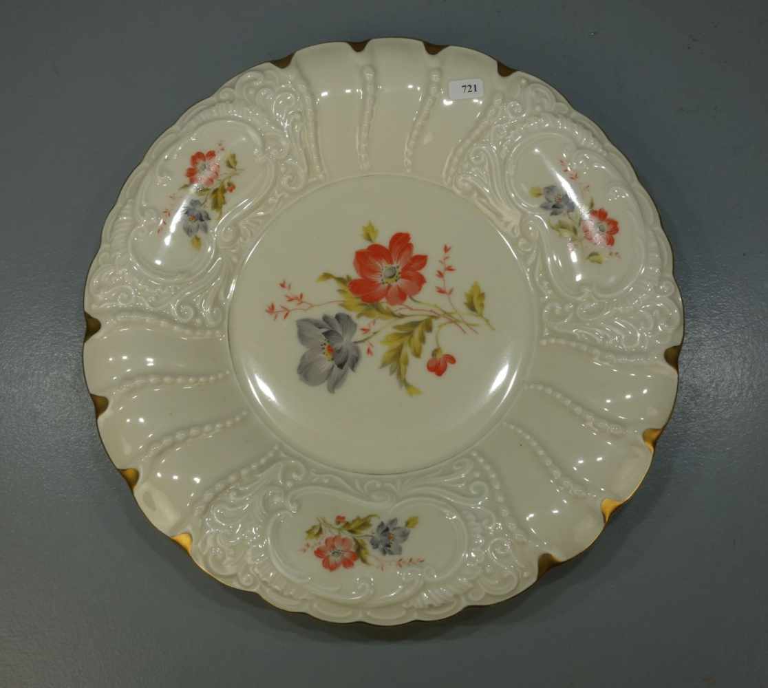 HUTSCHENREUTHER SCHALE, bowl, Porzellanschale mit unterglasurgrüner Manufakturmarke "Hutschenreuther