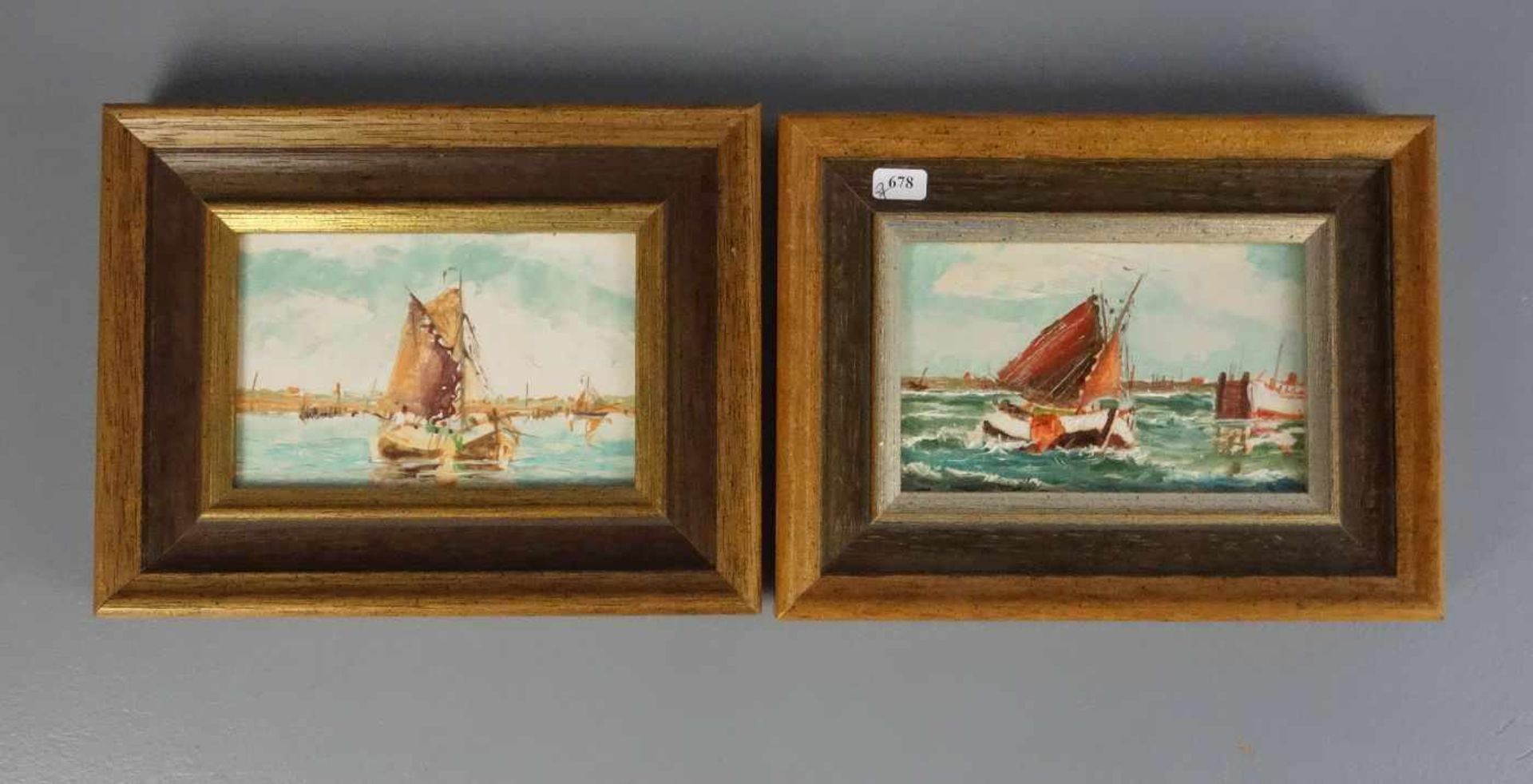 MINDERMANN, HEINZ zugeschrieben (Bremen 1872-1959 Norderney), Paar Gemälde / paintings: "