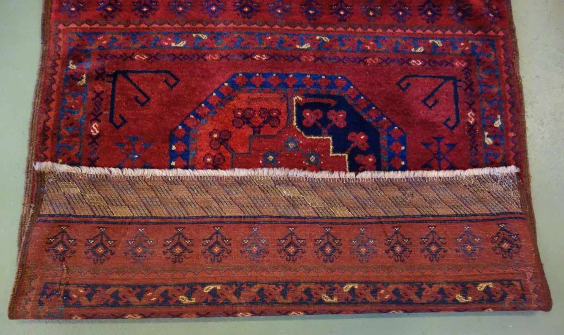 SELTENER KLEINER TEPPICH / ERSARI / carpet, Turkmenen / Westturkestan, wohl 2. H. 19. Jh., wohl - Image 11 of 12