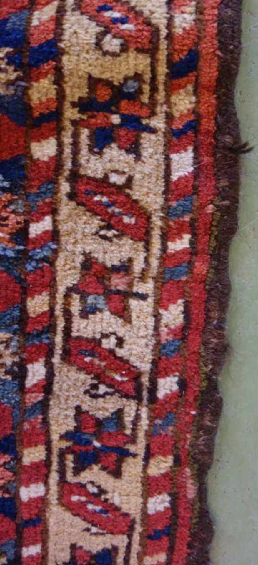 SCHMALER BESCHIR GEBETSTEPPICH / prayer rug, wohl 2. H. 19. Jh., Turkmenistan / Ersari-Beschir ( - Image 21 of 24