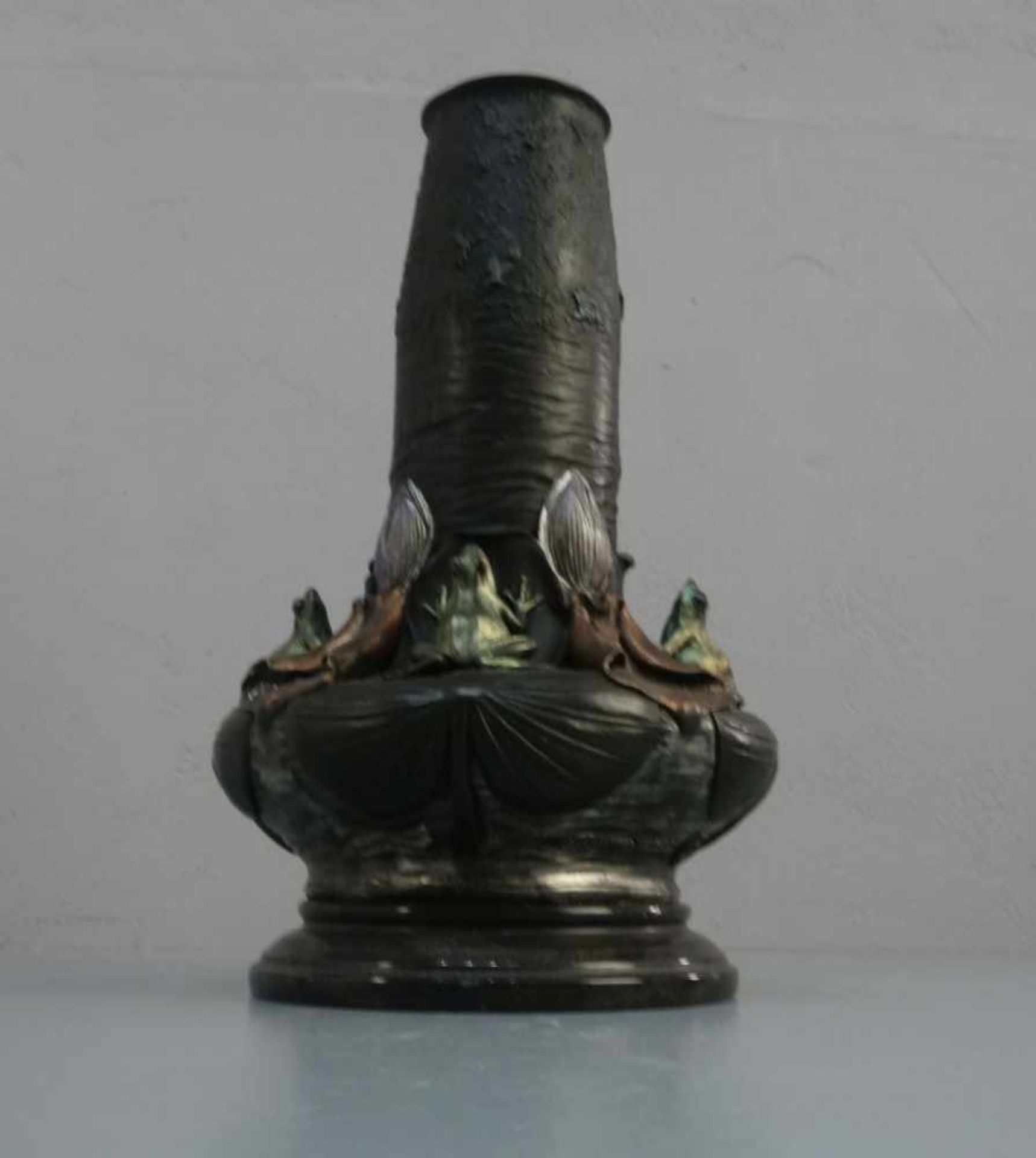 DUNAND, JEAN (1877-1942): Vase mit Froschmotiven / bronce vase mit frog motifs, Bronze auf - Bild 2 aus 6