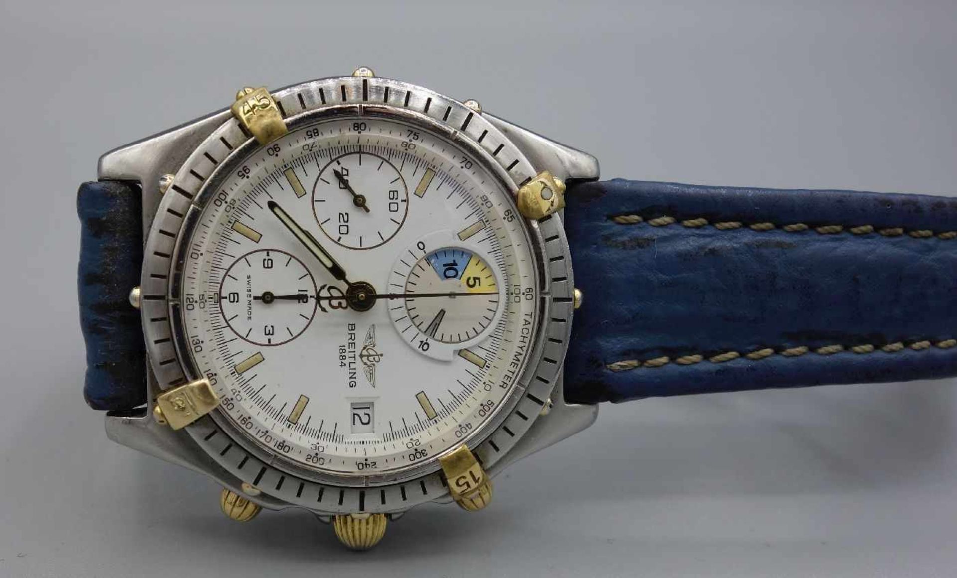 BREITLING "CHRONOMAT YACHTING" ARMBANDUHR / wristwatch, Automatik, Schweiz. Stahlgehäuse mit - Image 9 of 10