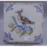 BAROCK - FLIESE "Kiebitz" / FAYENCE - FLIESE / HOLLÄNDISCHE FLIESE / WANDFLIESE / tile / tegel, 1.