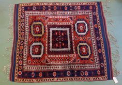 BERGAMA MEDAILLONTEPPICH / carpet, wahrscheinlich 1. H. 19. Jh., Nordwestanatolien (heutige Türkei),