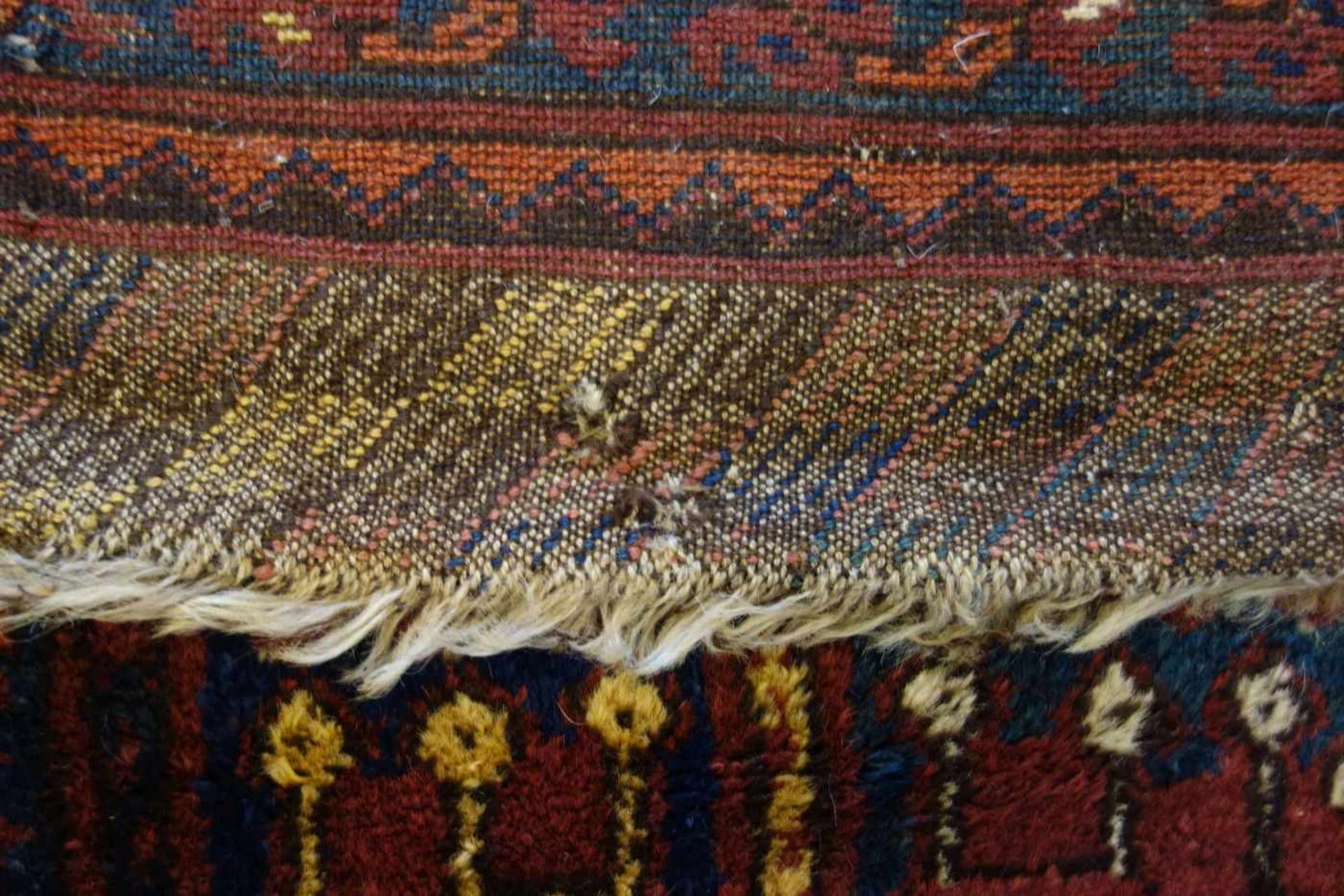 BESCHIR (ERSARI BESCHIR) / KLEINER TEPPICH / carpet / Zentralasien oder Südturkestan, wahrscheinlich - Image 14 of 15