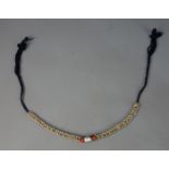 BERBER-SCHMUCK: FRONTALE / KOPFSCHMUCK / oriental jewellery, Tinguit / Marokko. Silber, Wolle und