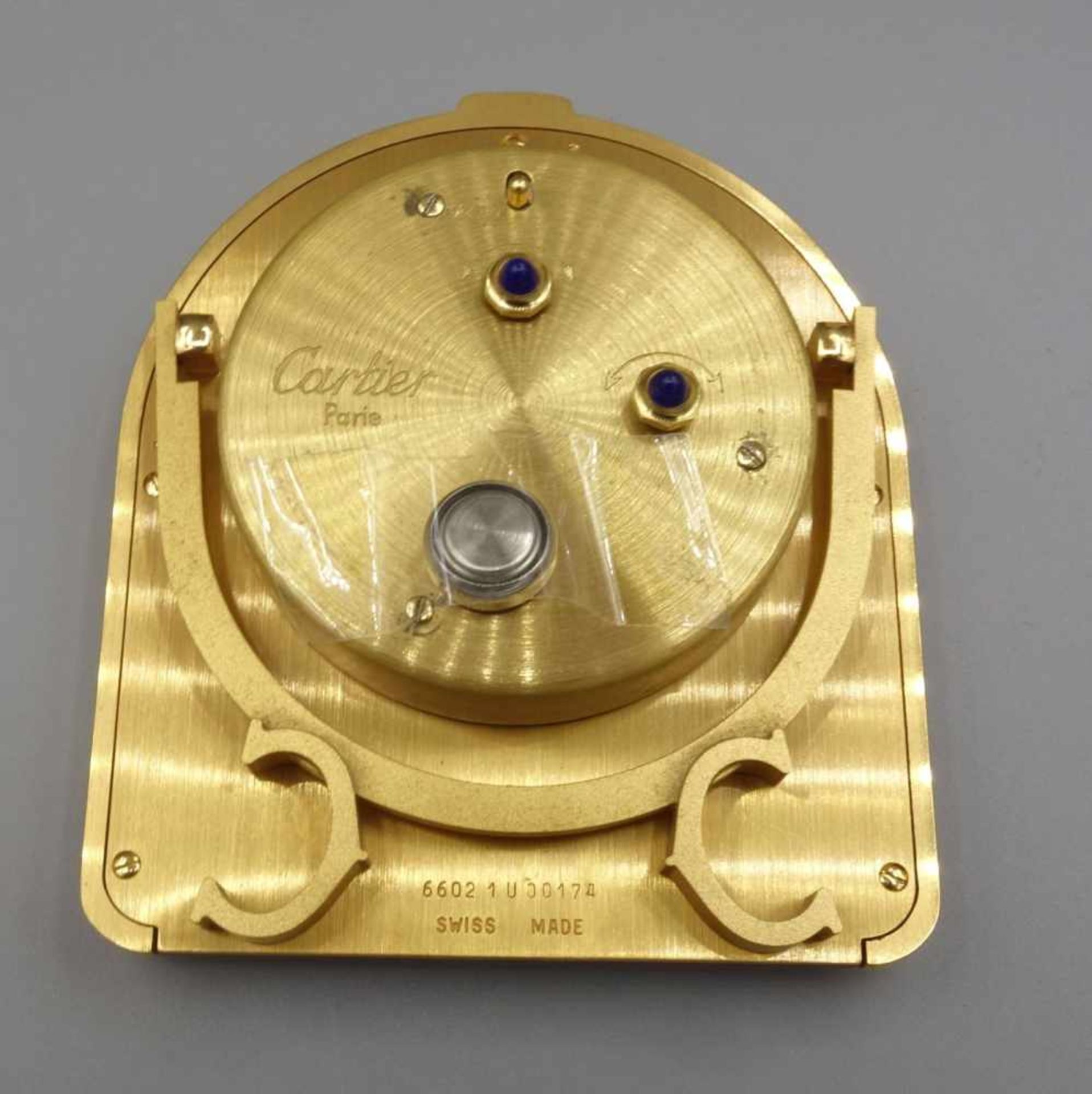 CARTIER-WECKER "ROMANE" / cartier alarm clock, Quartz-Uhr. Manufaktur "must de Cartier"/ Paris. - Image 3 of 6