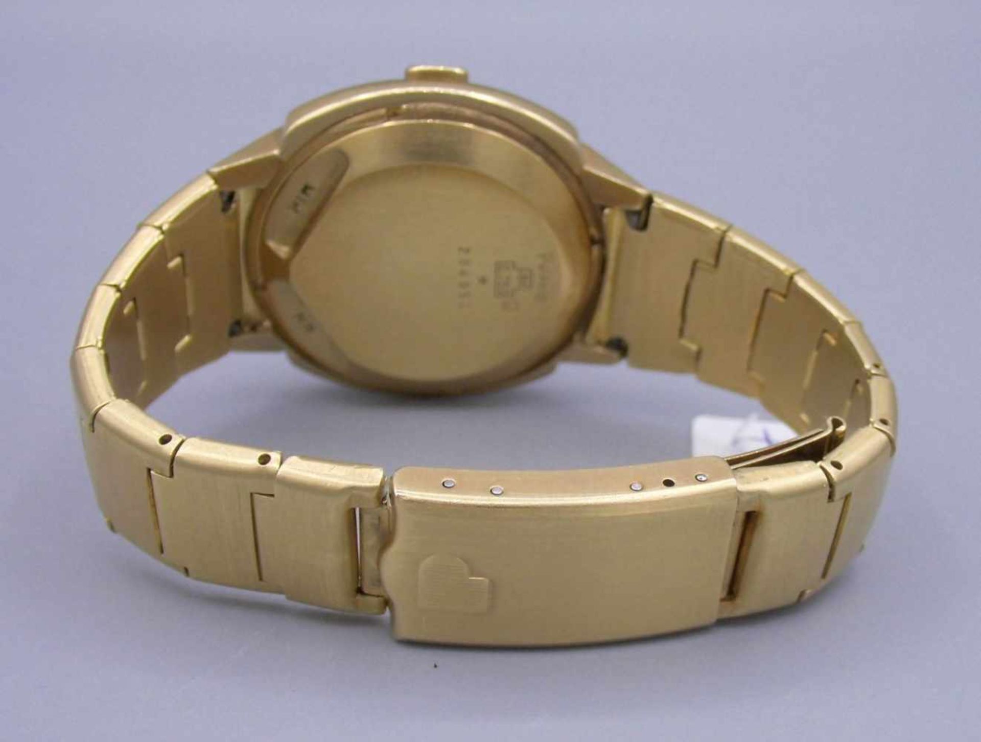 GOLDENE ARMBANDUHR / DIGITALUHR : Pulsar P3 "Date Command" / digital watch, 1970er Jahre, Gehäuse - Image 4 of 7