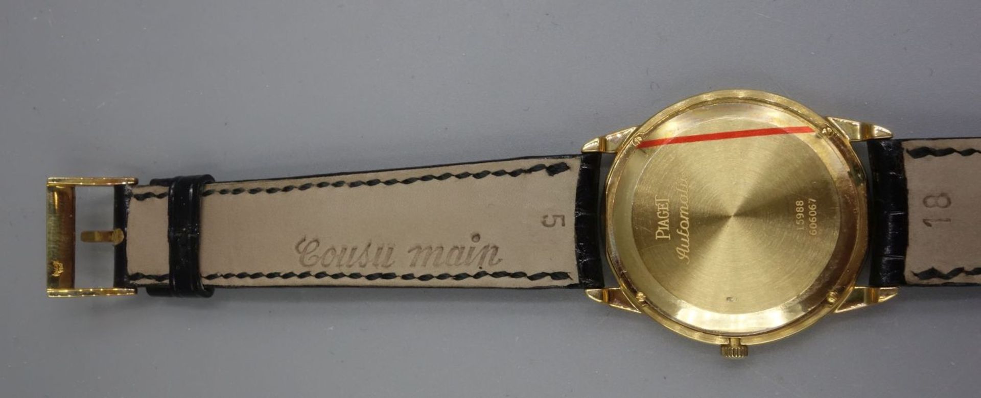 ARMBANDUHR: PIAGET GOUVERNEUR / wristwatch, Automatik, Manufaktur Piaget SA / Schweiz. Rundes - Bild 6 aus 8