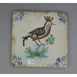 FLIESE MIT VOGELMOTIV / FAYENCE - FLIESE / HOLLÄNDISCHE FLIESE / WANDFLIESE / tegel / tile.