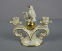 ZWEIFLAMMIGER ART DÉCO - TISCHLEUCHTER / candle stand, Porzellan, Manufaktur Gerold & Co., Tettau,