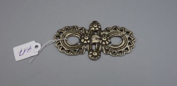 BERBERSCHMUCK DER TUAREG: Silberne Spange / brooch, Marokko, 20. Jh., Silber, Gewicht: 28,01 g.