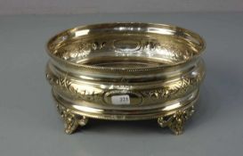 VERSILBERTE SCHALE / plated bowl, unter dem Stand u. a. gemarkt EPNS (für "electro plated nickel