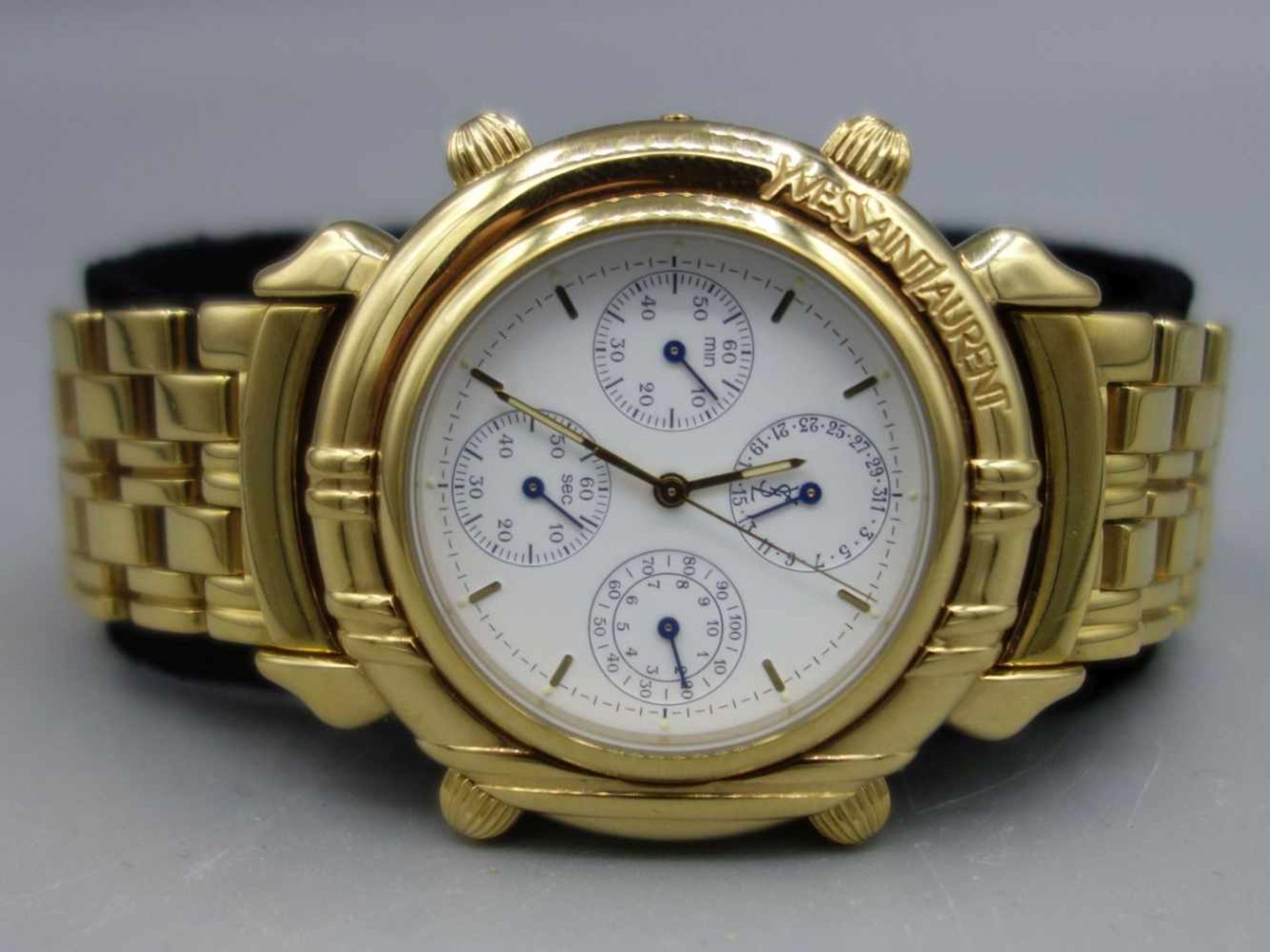 ARMBANDUHR / CHRONOGRAPH - YVES SAINT LAURENT / wristwatch, Quartz. Uhr aus der Yves Saint Laurent - Bild 7 aus 7