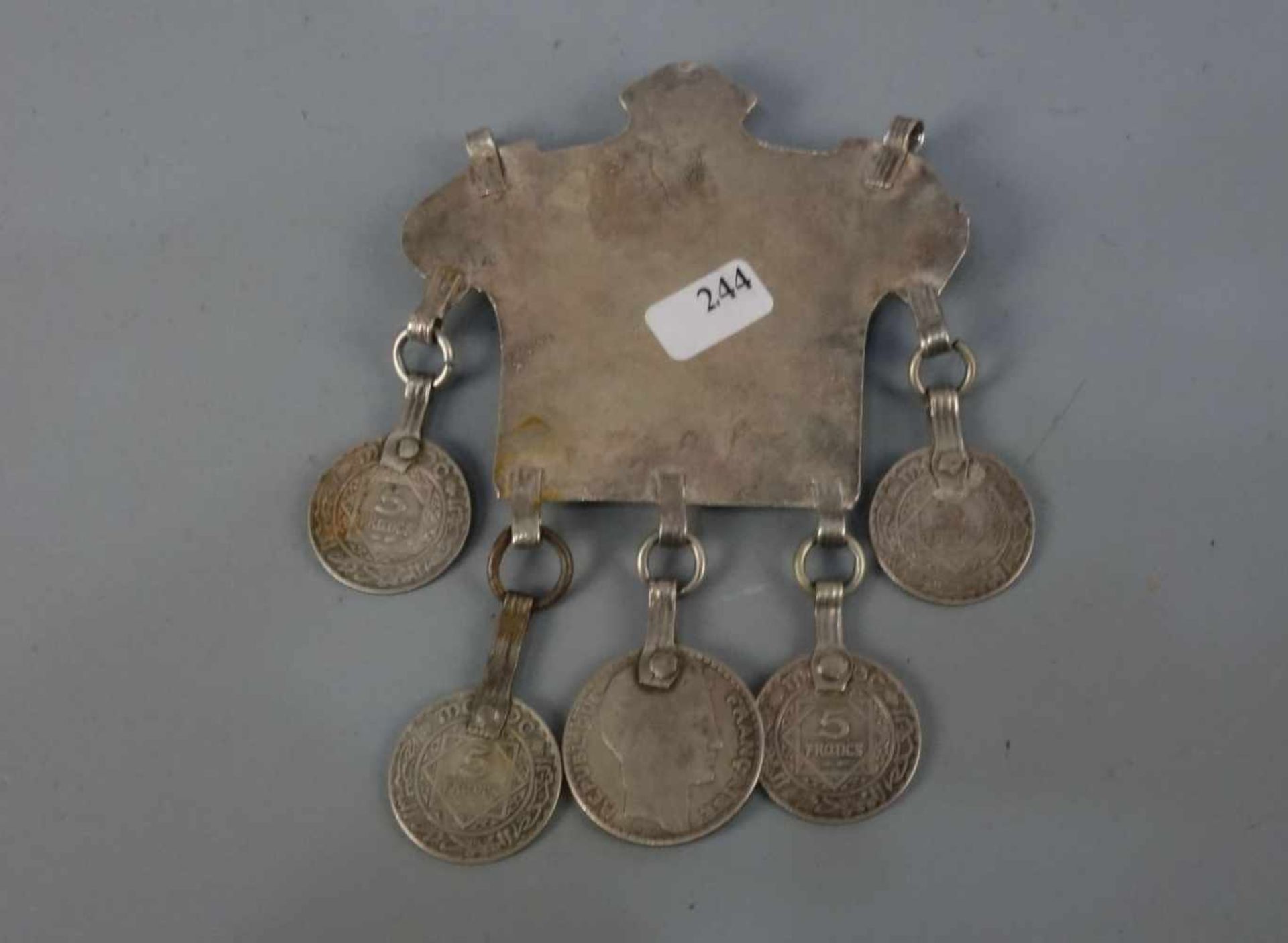 BERBER-SCHMUCK: UMHANG-BESCHWERER / oriental jewellery, Talliouline, Marokko, Silber sowie - Bild 2 aus 2