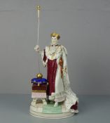 PORZELLANFIGUR "Coronation de Napoleon I - Die Krönung Napoleons I", Porzellan, Manufaktur Scheibe-