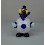 MURANO - GLASFIGUR "Clown" / glass figure, polychrome, vollplastische Ausformung aus mundgeblasenem,