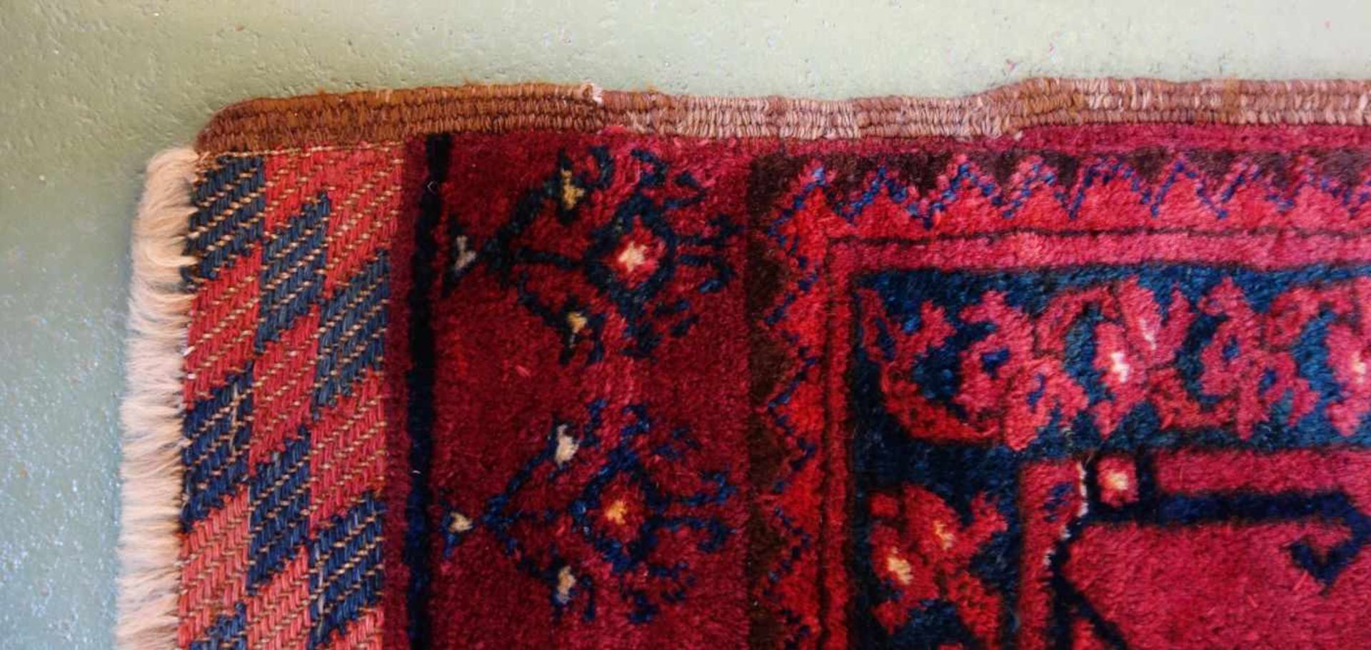 KLEINER TEPPICH / ERSARI / carpet, wohl Turkmenien / Turkestan, wohl Ende 19. Jh. / Anfang 20. - Bild 9 aus 14