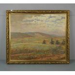 BÁRTA, JOSEF (Prag 1864-1919 ebd.), Gemälde / painting: "Weite Landschaft mit Feldern und