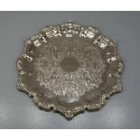 VERSILBERTES TABLETT / plated tray, unter dem Stand gemarkt "Falstaff / Silver Plated / England".