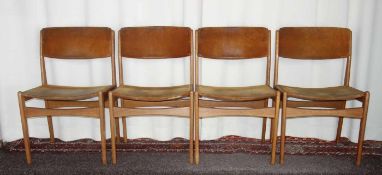 4 STÜHLE / ESSZIMMERSTÜHLE / chairs, dänisches Mid Century Design, 1960er Jahre, Frem Röjle /