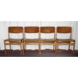 4 STÜHLE / ESSZIMMERSTÜHLE / chairs, dänisches Mid Century Design, 1960er Jahre, Frem Röjle /