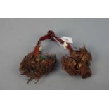BERBER-SCHMUCK: LEDERNER HAARSCHMUCK / oriental hair accessoires, Westsahara, Mauretanien. Leder,