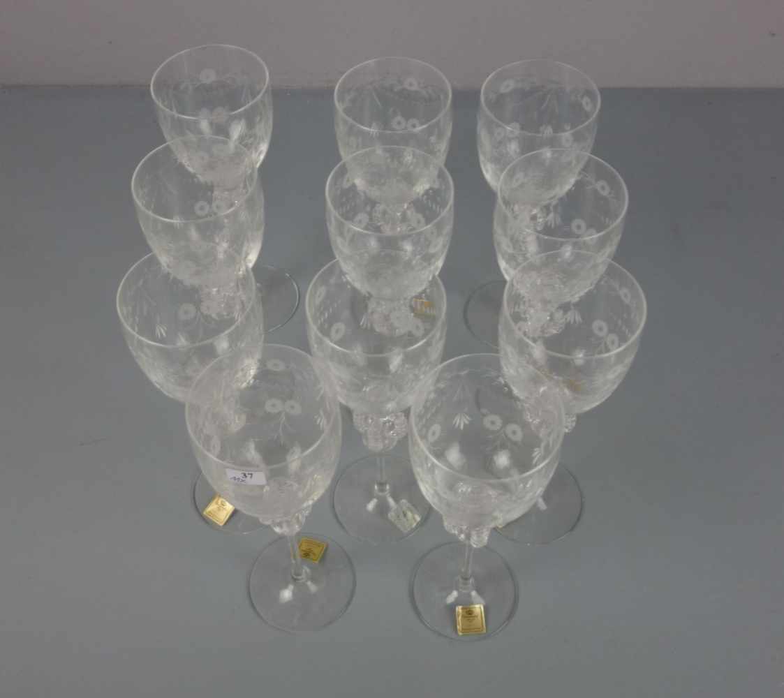 11 GLÄSER / WEINGLÄSER / 11 wine glasses, Manufaktur Theresienthal, Zwiesel, auf dem Stand gemarkt - Image 5 of 5