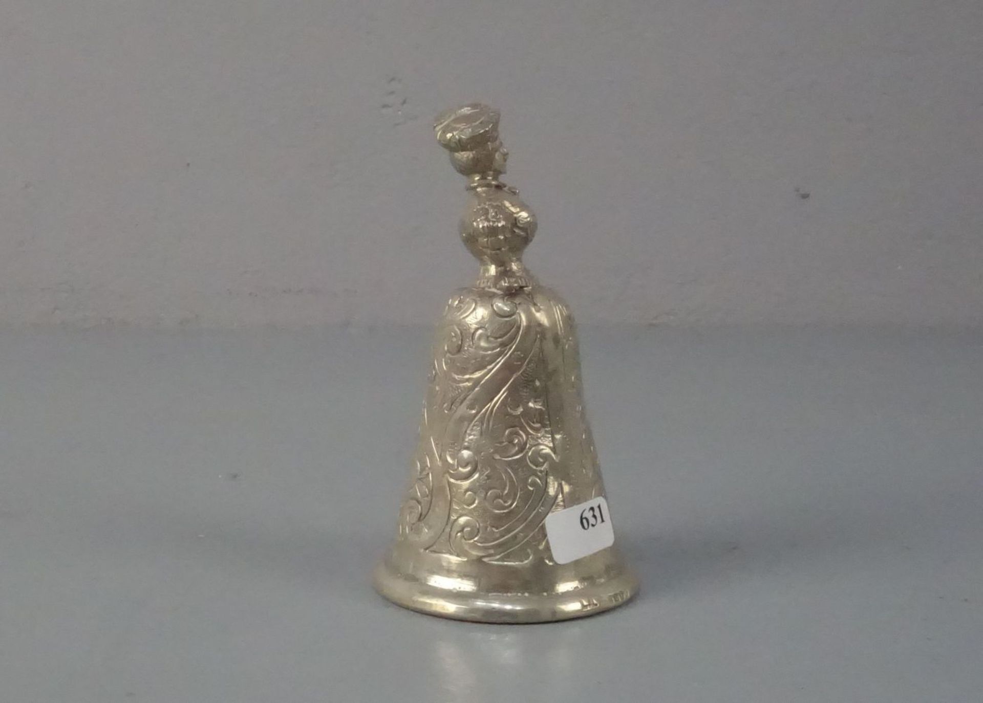 TISCHGLOCKE, England, London 1897, Silber (106,5 g). Viktorianische Tischglocke in Form einer - Bild 2 aus 5