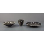 LERCH-BRODERSEN, INKE (geb. 1946 in Rendsburg): Schalen und Vase / bowls and vase, Keramik /