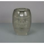 VASE, Glas, Manufaktur Rosenthal, studio - linie, unter dem Stand gemarkt. Dickwandiges Klarglas mit