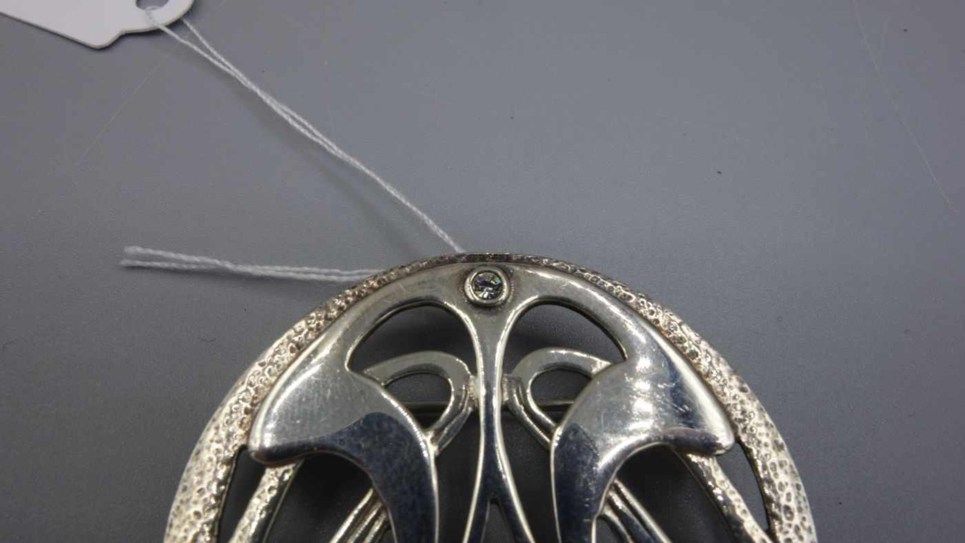 ART DÉCO - ANHÄNGER / BROSCHE / Art déco pendant / brooch, 925er Silber (12,7 g), besetzt mit - Image 3 of 3