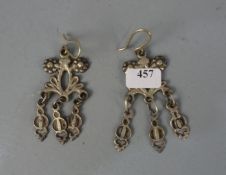 BERBER-SCHMUCK: OHRBEHANG / oriental earrings, Midelt / Marokko, wohl Silber (14 g). Ohrringe in