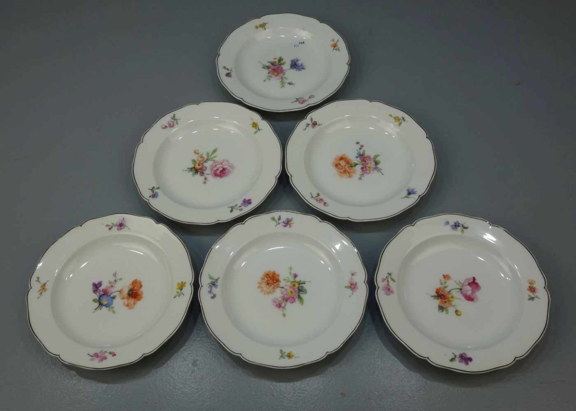 6 BROTTELLER / DESSERT - TELLER / porcelain plates, Porzellan, KPM - Königliche - Bild 2 aus 3