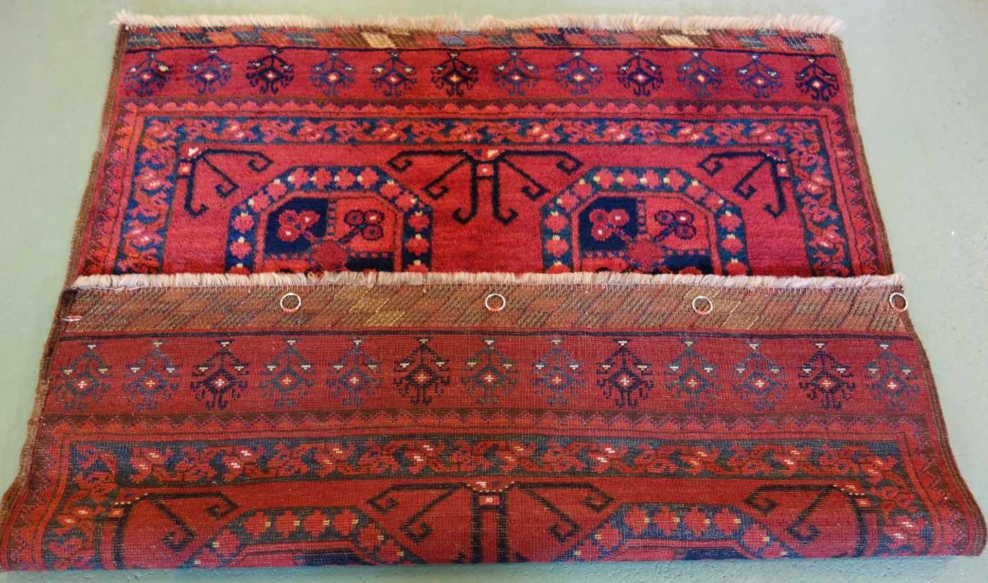 KLEINER TEPPICH / ERSARI / carpet, wohl Turkmenien / Turkestan, wohl Ende 19. Jh. / Anfang 20. - Bild 13 aus 14