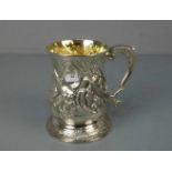 SILBERNER BECHER / HUMPEN in barocken Formen / mug, Sterlingsilber (416,5 g), gepunzt mit